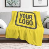 Custom Light Yellow Dark Grey Blanket