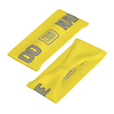 Custom Light Yellow Gray Sports headband