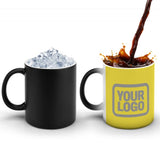 Custom Light Yellow Gray Magic Mug