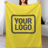 Custom Light Yellow Dark Grey Blanket