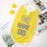 Custom Light Yellow Gray Pet Vest