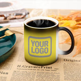 Custom Light Yellow Gray Magic Mug
