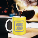 Custom Light Yellow Gray Mug