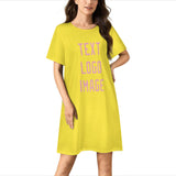 Custom Light Yellow Light Pink Nachthemd