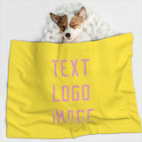 Custom Light Yellow Light Pink Pet Blanket
