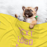 Custom Light Yellow Light Pink Pet Blanket