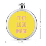 Custom Light Yellow Light Pink Hip Flask