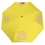 Custom Light Yellow Light Pink Automatic Umbrella
