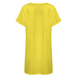 Custom Light Yellow Light Pink Nachthemd