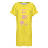 Custom Light Yellow Light Pink Nachthemd