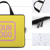 Custom Light Yellow Light Pink Laptop Bag