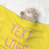 Custom Light Yellow Light Pink Pet Blanket