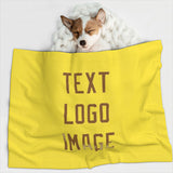 Custom Light Yellow Khaki Pet Blanket