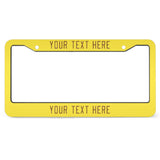 Custom Light Yellow Khaki License Plate Frame