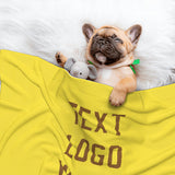 Custom Light Yellow Khaki Pet Blanket