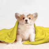 Custom Light Yellow Khaki Pet Blanket