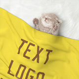 Custom Light Yellow Khaki Pet Blanket