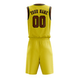 Custom Light Yellow Khaki Basketball Set