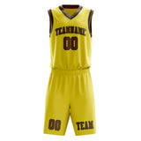 Custom Light Yellow Khaki Basketball Set