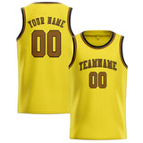Custom Light Yellow & Khaki Colors Design Sports Basketball Jersey
