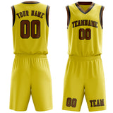 Custom Light Yellow Khaki Basketball Set