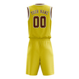 Custom Light Yellow Khaki Basketball Set