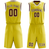 Custom Light Yellow Khaki Basketball Set
