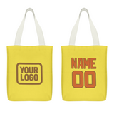 Custom Light Yellow Orange Canvas Tote Bag