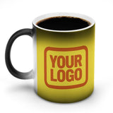 Custom Light Yellow Orange Magic Mug