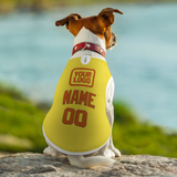 Custom Light Yellow Orange Pet Vest
