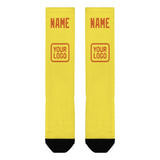 Custom Light Yellow Orange Knee-High Sock