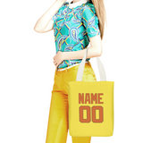 Custom Light Yellow Orange Canvas Tote Bag