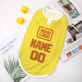 Custom Light Yellow Orange Pet Vest