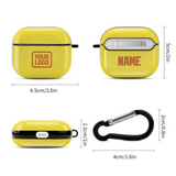 Custom Light Yellow Orange AirPods Case (3rd Generation)