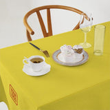 Custom Light Yellow Khaki Square Table Cloth
