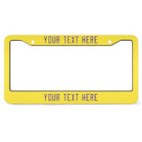 Custom Light Yellow Light Purple License Plate Frame