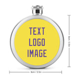 Custom Light Yellow Light Purple Hip Flask