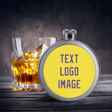 Custom Light Yellow Light Purple Hip Flask