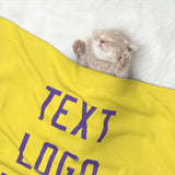 Custom Light Yellow Light Purple Pet Blanket