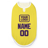Custom Light Yellow Purple Pet Vest