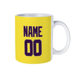 Custom Light Yellow Purple Mug