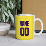 Custom Light Yellow Purple Mug