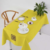Custom Light Yellow Light Purple Square Table Cloth