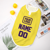 Custom Light Yellow Purple Pet Vest