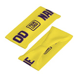 Custom Light Yellow Purple Sports headband