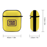 Custom Light Yellow Purple AirPods Case