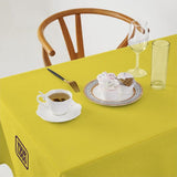 Custom Light Yellow Light Purple Square Table Cloth