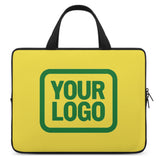 Custom Light Yellow Emerald Green Laptop Bag