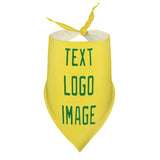 Custom Light Yellow Emerald Green Pet Scarf