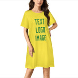 Custom Light Yellow Emerald Green Nachthemd
